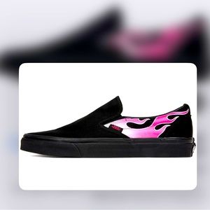 Hot Pink Flames Vans